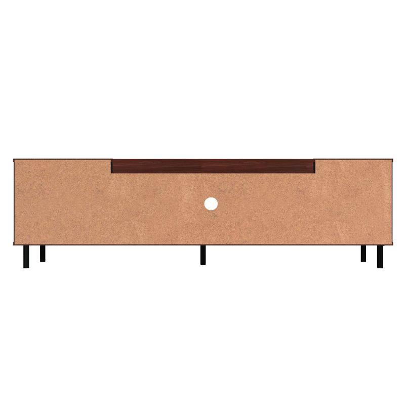 Mosholu TV Stand for TVs up to 60" Black/Nut Brown - Manhattan Comfort: Media Storage, Cable Management