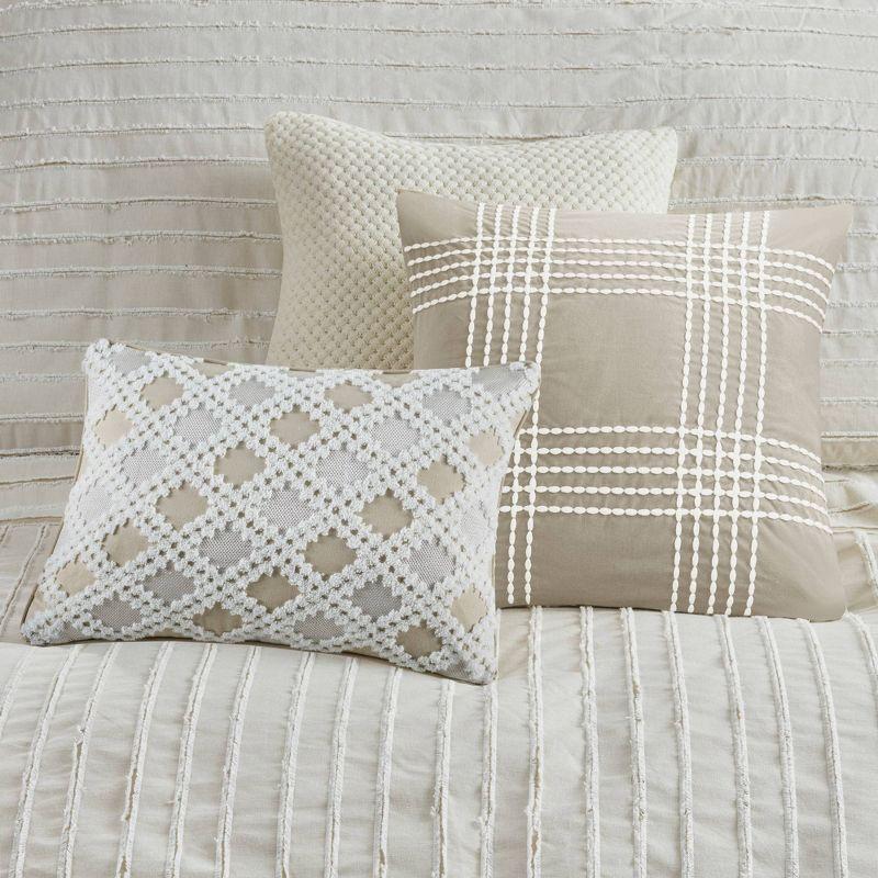 Ivory King Cotton Jacquard Down Alternative Bedspread Set