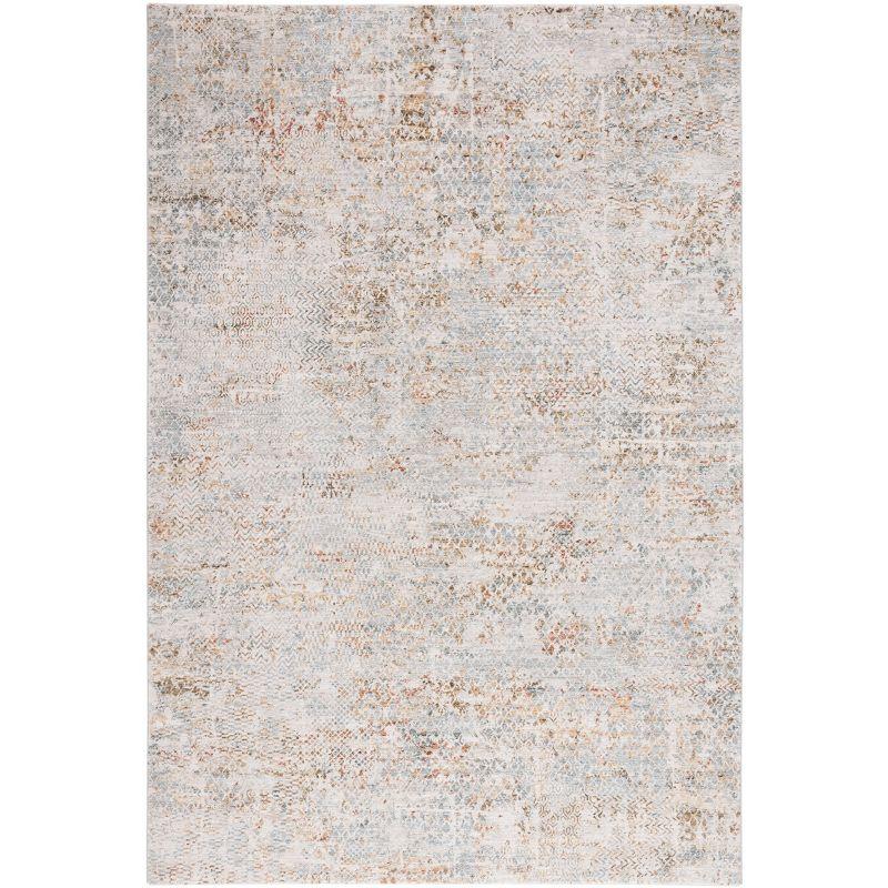 Adrianna ADN206 Machine Made Indoor Area Rug - Blue/Gold - 4'x6' - Safavieh