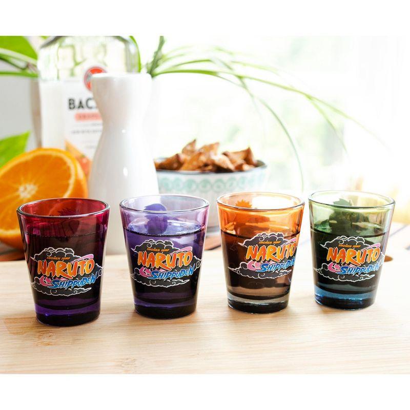 Just Funky Naruto Shippuden Team 7 Characters 2-Ounce Mini Shot Glasses | Set of 4