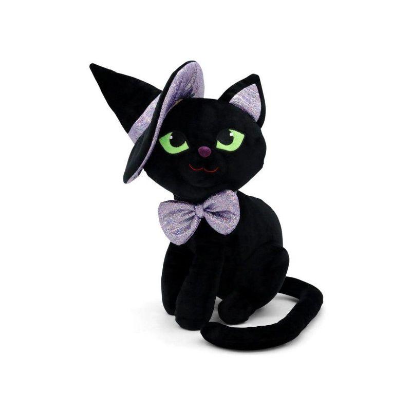 Wanda the Witch Cat 8" Black Plush with Purple Bow