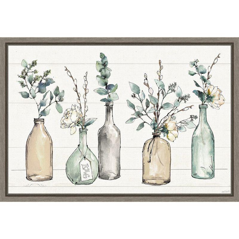 Farmhouse Still Life Framed Canvas Wall Art in Graywash Frame