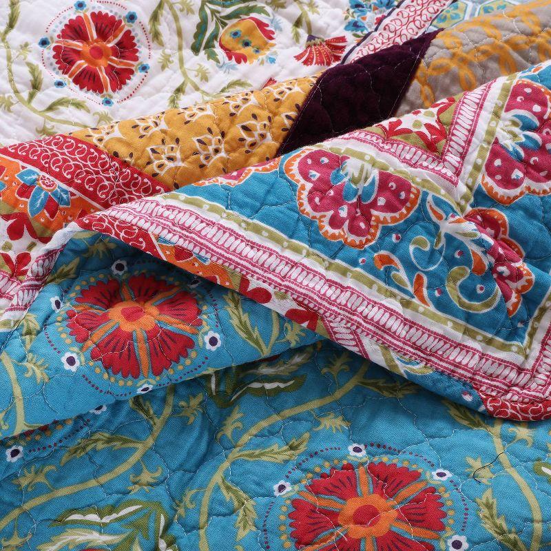 Greenland Home Fashions Thalia Embellished Reversible Quilted Cotton Throw