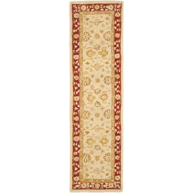 Anatolia AN522 Hand Tufted Indoor Runner Rug - Ivory/Red - 2'3"x14' - Safavieh