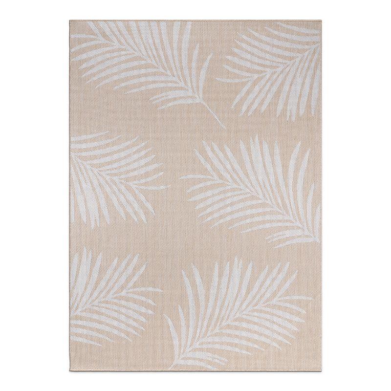 World Rug Gallery Contemporary Palm Leaves Textured Flat Weave Indoor/Outdoor Area Rug