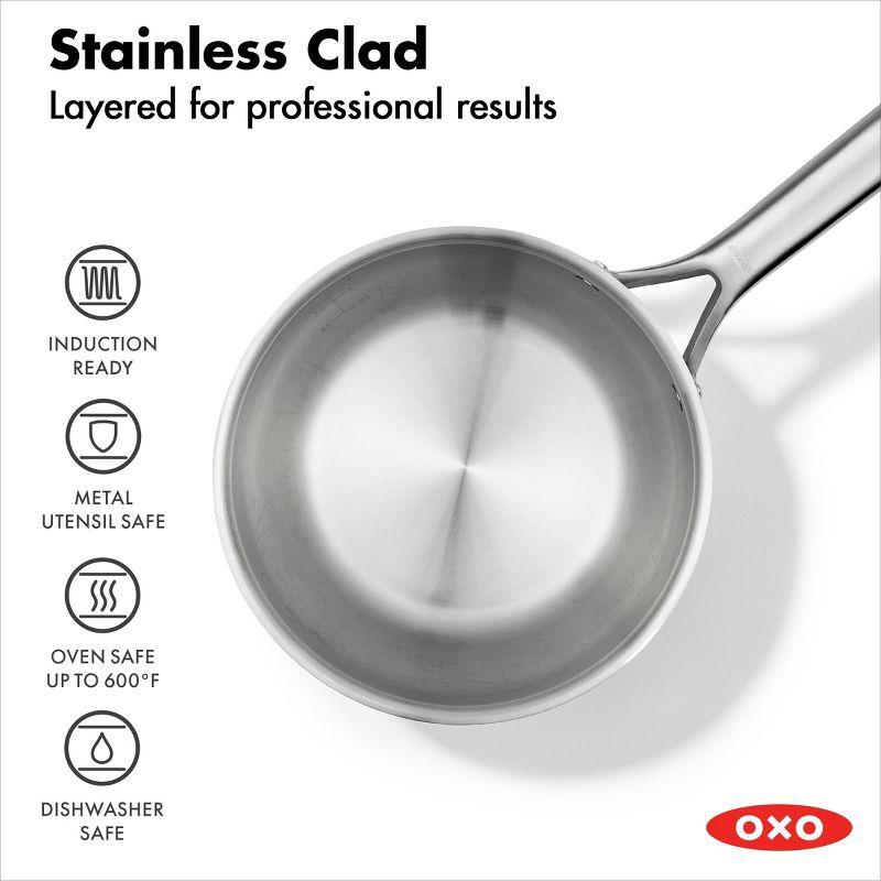 OXO Mira Tri-Ply Stainless Steel Chef's Pan with Lid