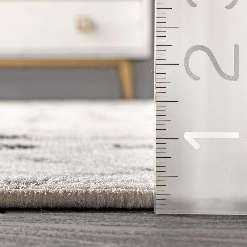 Nuloom 7x9 Zola Geometric Moroccan Indoor Area Rug, Grey, Faded Bohemian Design, Stain Resistant, BedroomLiving Room, Kitchen,