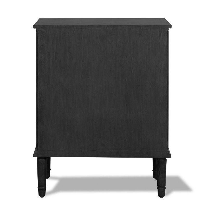 Webster 3 Drawer Storage Cabinet Dark Gray - Finch: Pine Frame, Traditional Style, No Shelves