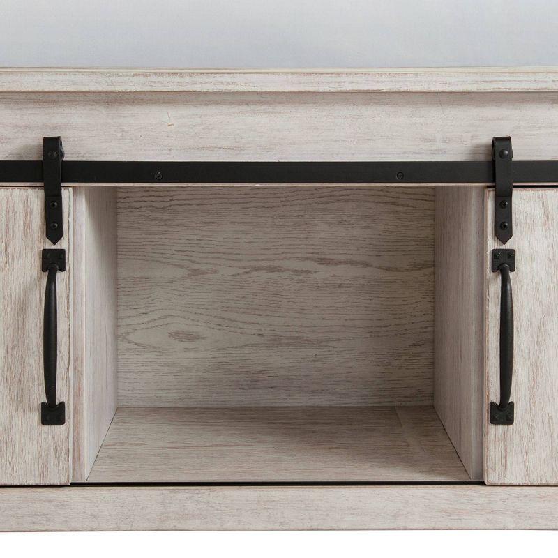 Queen Jack Platform Storage Bed White - Picket House Furnishings: Farmhouse Style with Headboard & Footboard Cabinets