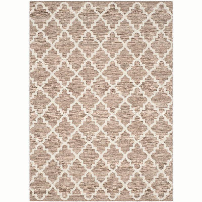 Coastal Charm Ivory Cotton Flat Woven 5'x7' Area Rug