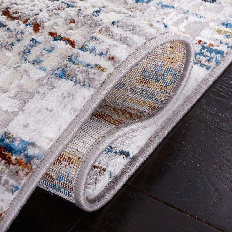 Amelia ALA298 Power Loomed Area Rug - Gray/Blue Gold - 8'x10' - Safavieh.