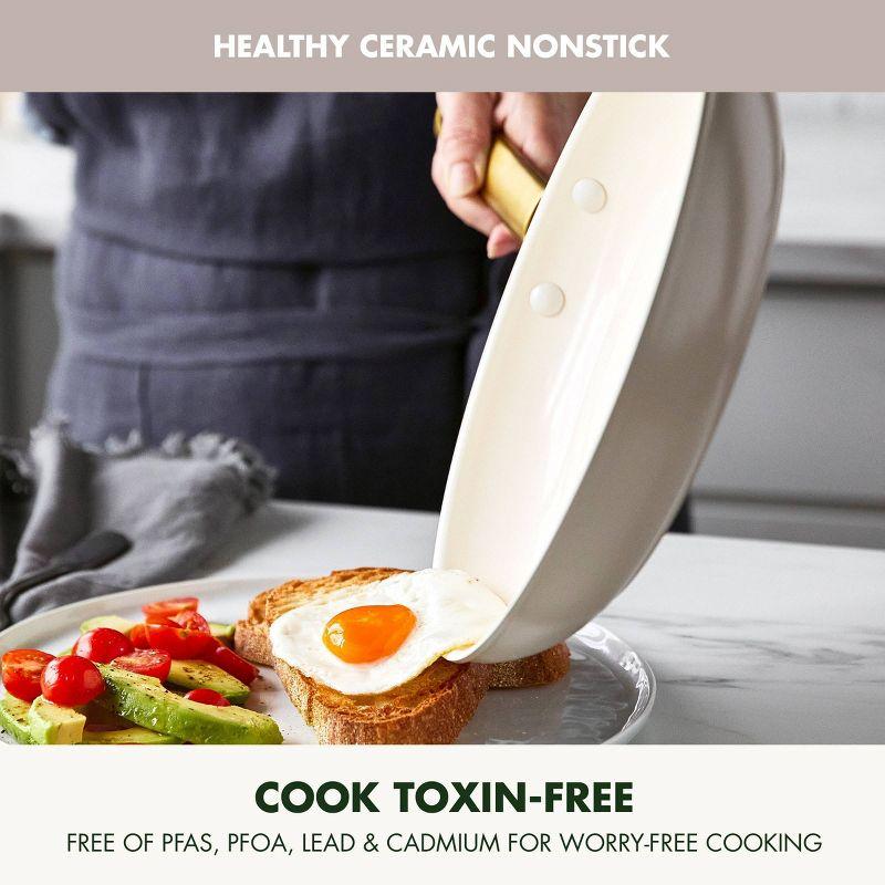 GreenPan ™ Reserve Taupe 2-Piece 10" and 12" Ceramic Non-Stick Fry Pan Set