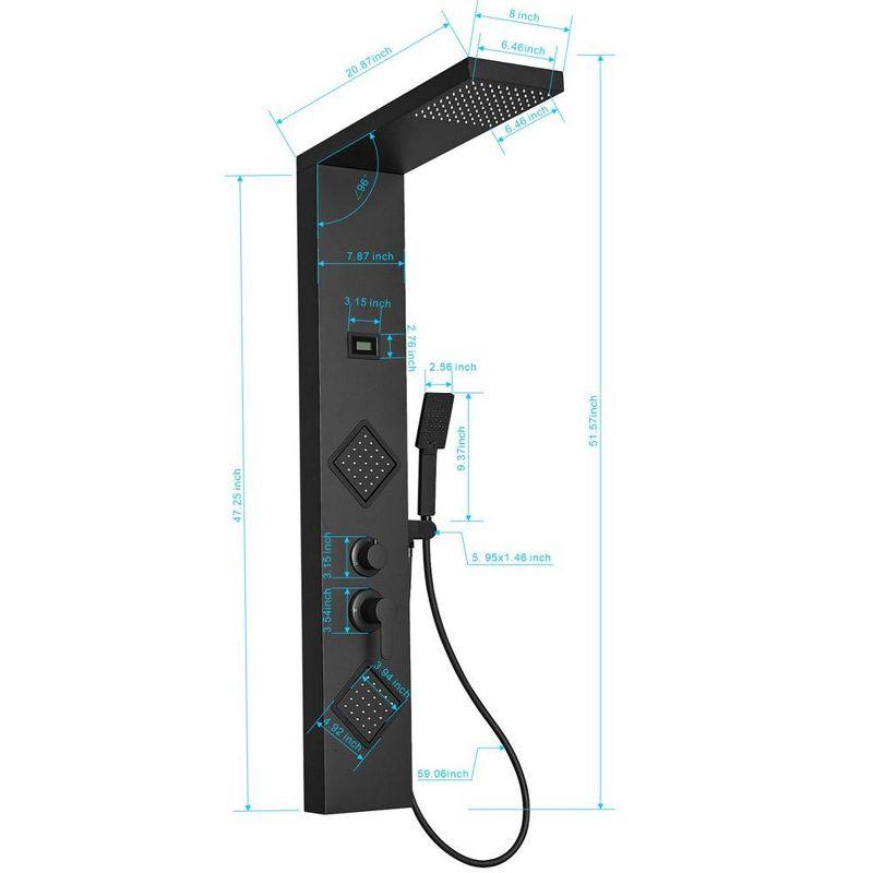 52'' Shower Panel with Fixed Shower Head