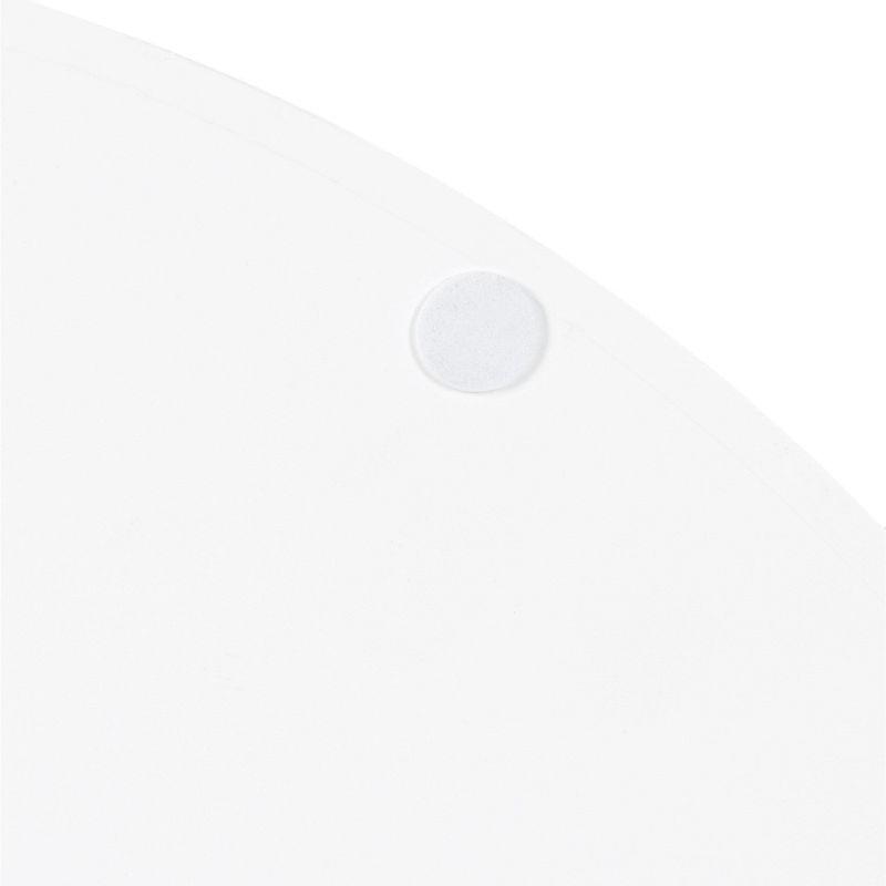 Kate and Laurel Lipton Tray, 15.5" Diameter, White and Silver