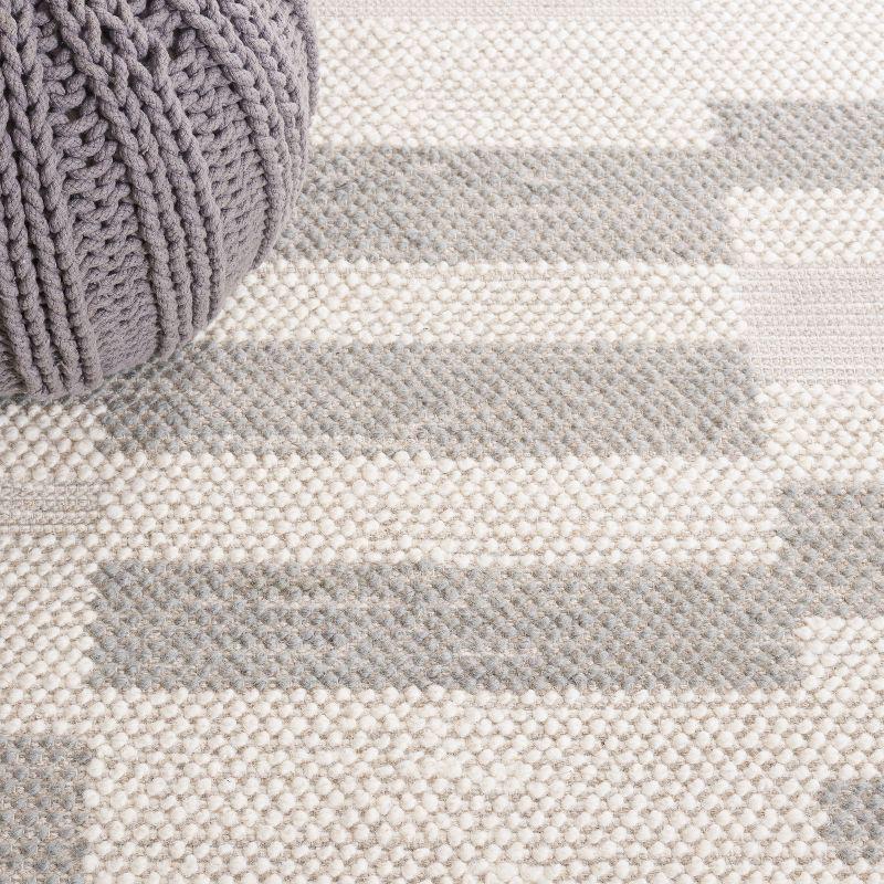 Natura NAT225 Flat Weave Indoor Area Rug - Ivory/Grey - 8'x10' - Safavieh