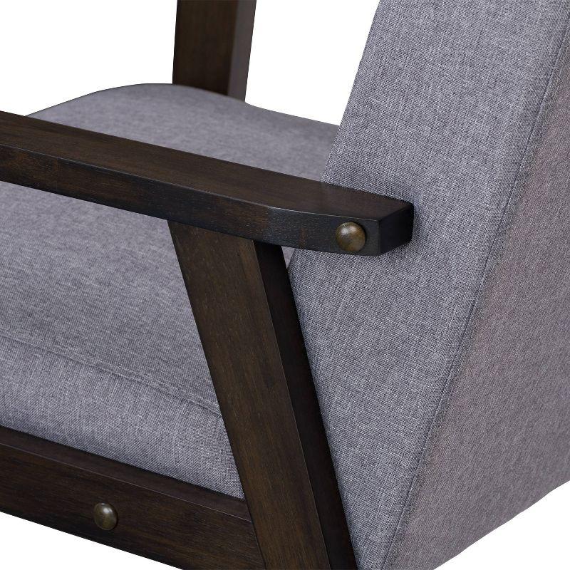 Mid-Century Modern Greyson Light Gray Wood Accent Chair