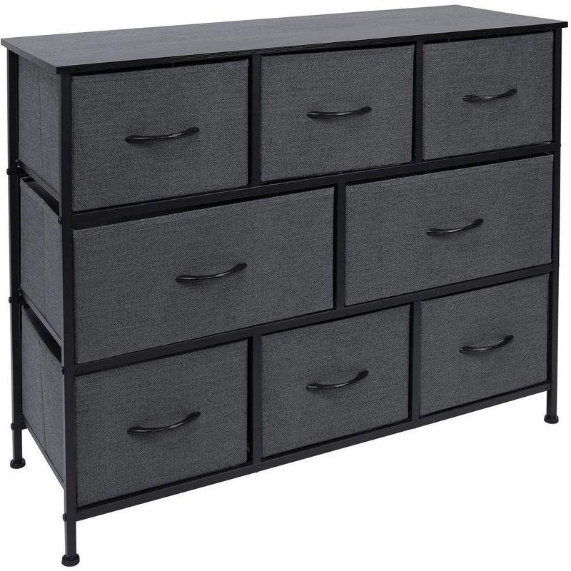 Sorbus 8 Drawers Chest Dresser - Black