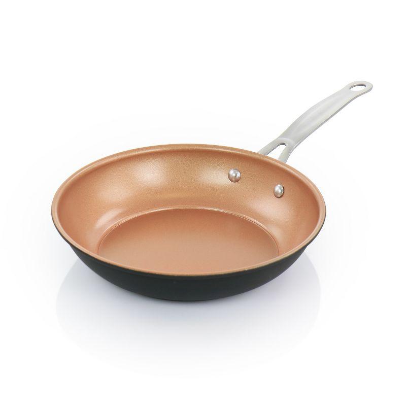 Gibson Home Chestnut 2 Piece Nonstick Carbon Steel Frying Pan Set in Copper