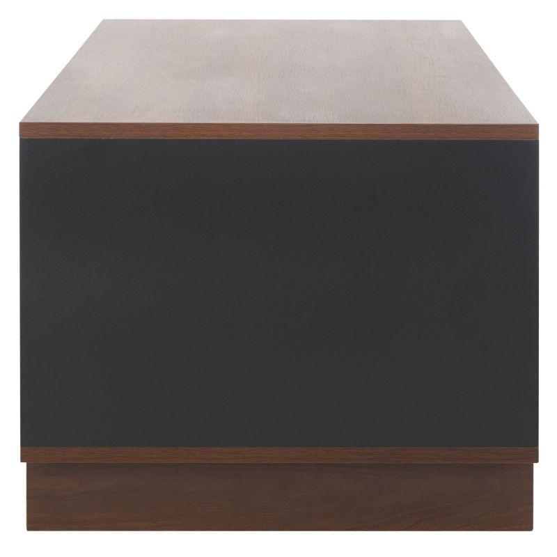 Merrick Media Stand - Walnut/Black - Safavieh