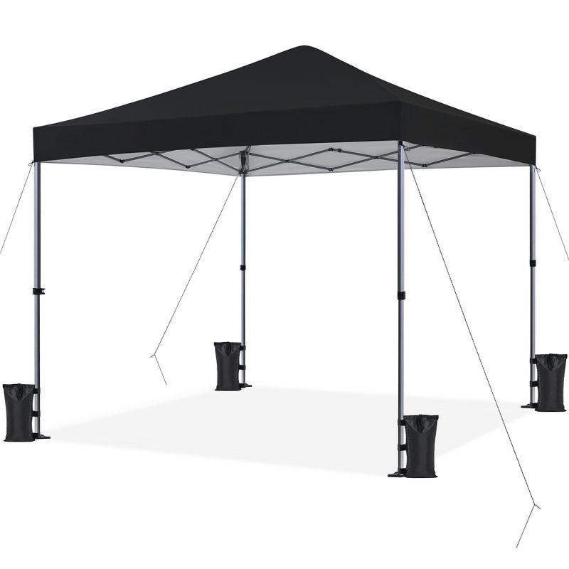 10x10 Black Adjustable Height Pop-Up Canopy Tent