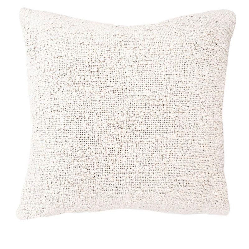 Cozy Cotton White Boucle Euro Pillow 26x26