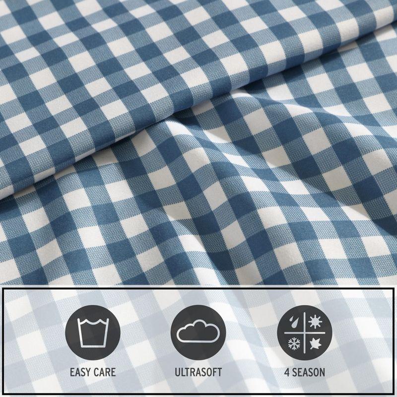 Eddie Bauer Preston Check Blue Twin Xl Sheet Set