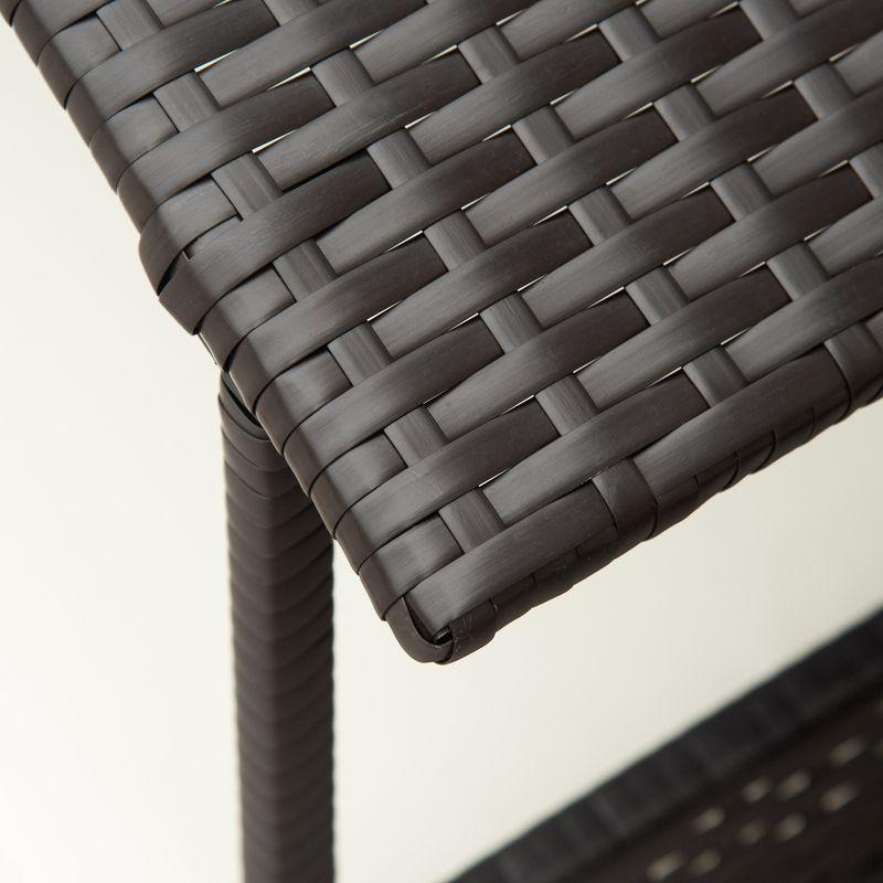 PawHut Wicker Dog House Elevated Raised Rattan Bed for Indoor/Outdoor with Removable Cushion Lounge, Cream