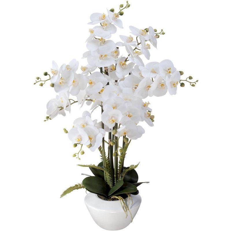 Elegant Winter Orchid 32" High Outdoor Potted Arrangement