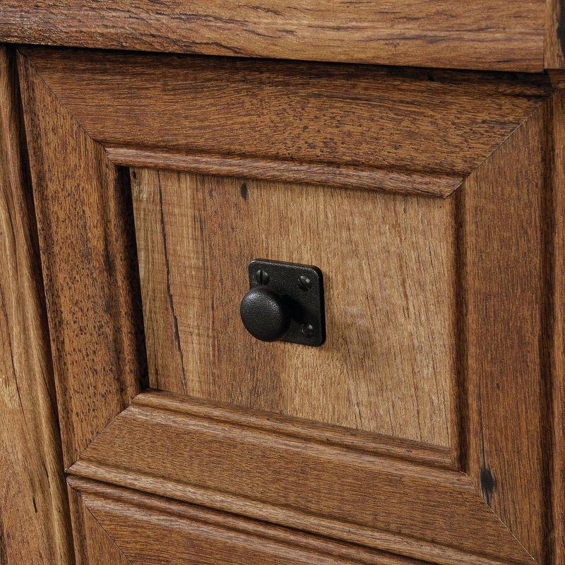Palladia Computer Desk and Hutch Vintage Oak - Sauder: Home Office Workstation, Easy Glide Drawer