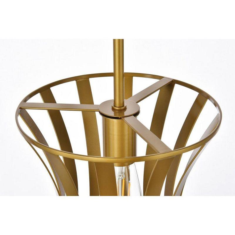 Elegant Lighting Lily 1 light pendant in brass