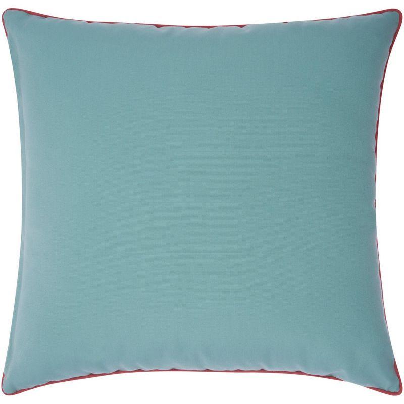 Embroidered Indoor/Outdoor Throw Pillow