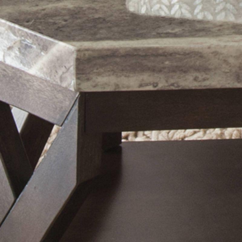 Set of 3 Radilyn Occasional Table Sets Gray/Brown - Signature Design by Ashley: Faux Marble, Magazine Shelf