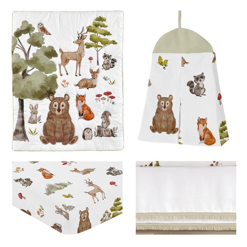 Sweet Jojo Designs Watercolor Woodland Forest Animals 4 Piece Crib Bedding Set by Sweet Jojo Designs