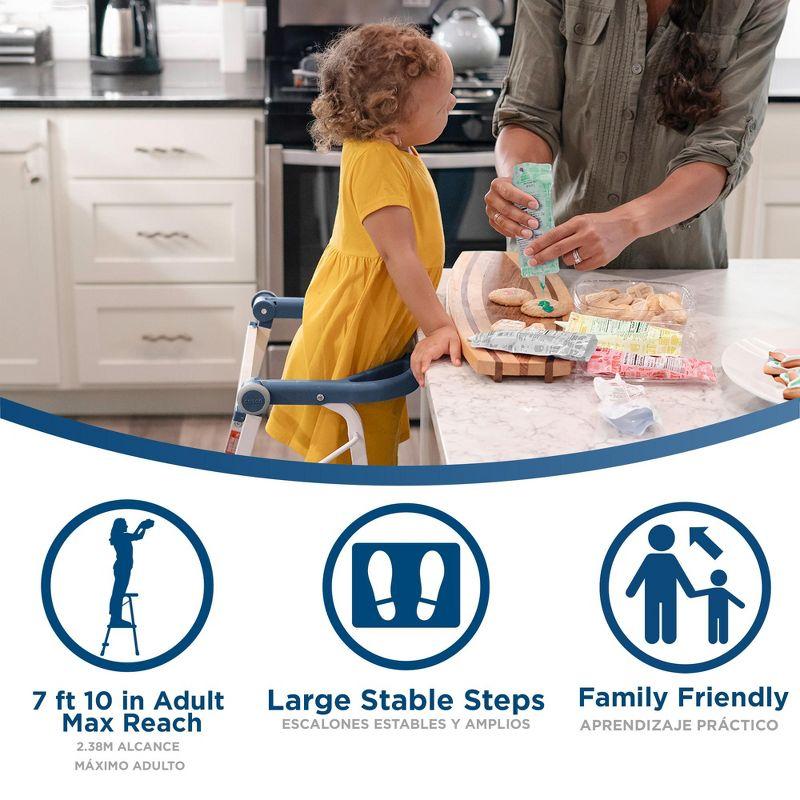 COSCO 2-Step Kitchen Stepper Adult Folding Step Stool, Kids Folding