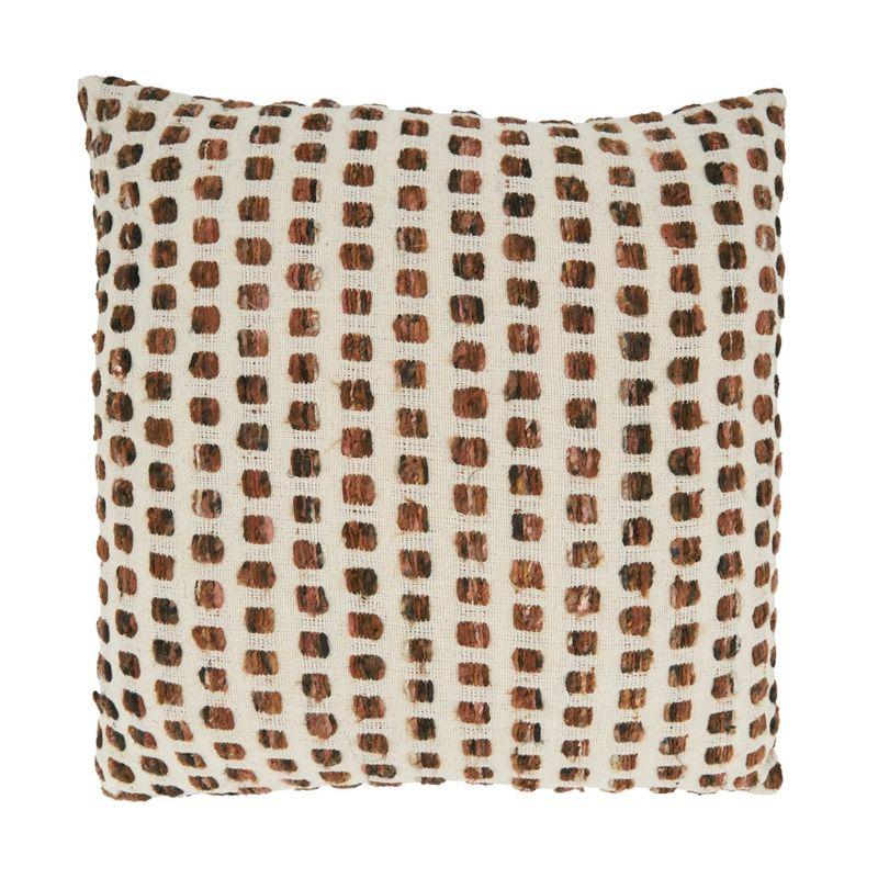 Saro Lifestyle Woven Throw Pillow With Down Filling