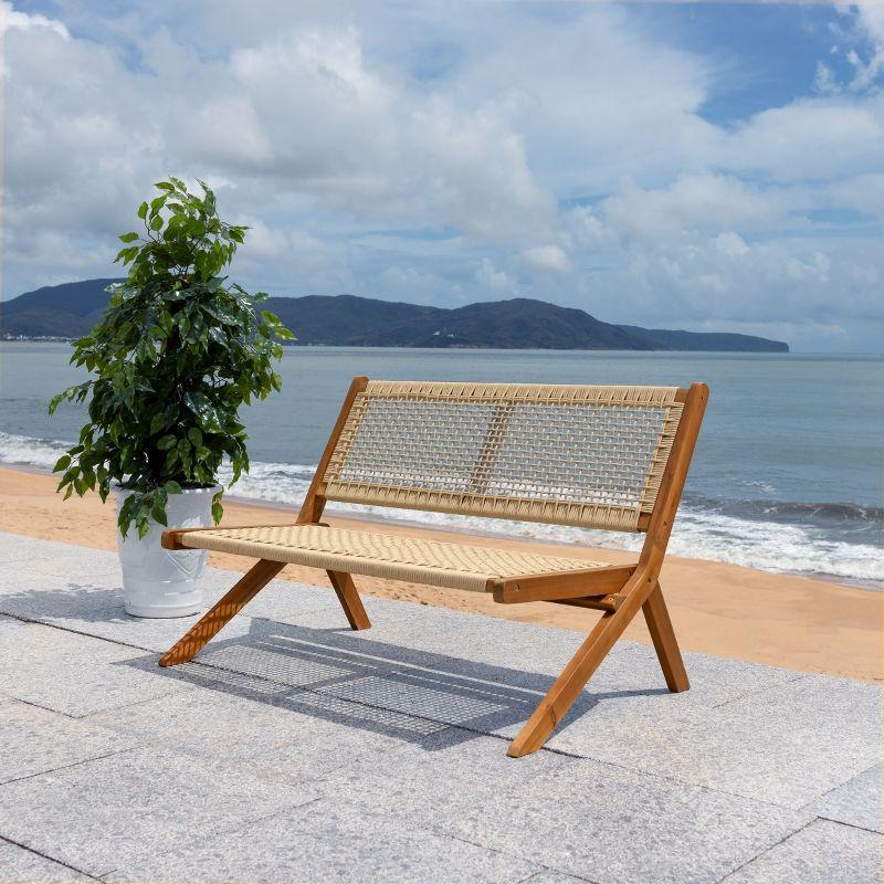 Kobina Bench - Outdoor - PAT7304 - Natural/Natural - Safavieh