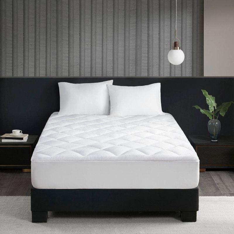 Full Size White Waterproof Reversible Mattress Topper