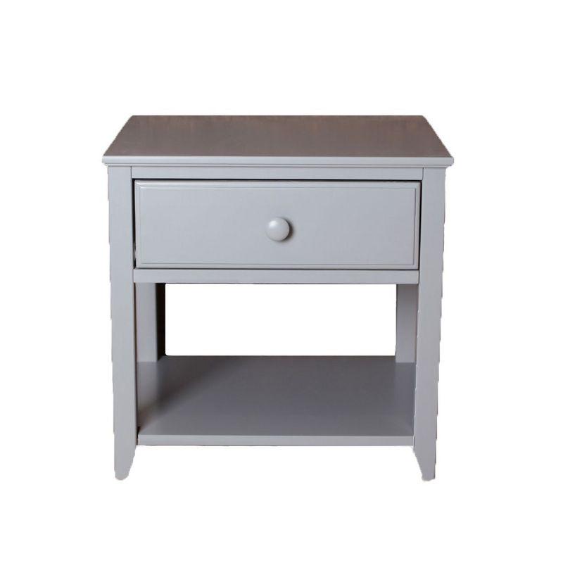 Max & Lily Nightstand with Storage Drawer, Small Solid Wood Bedside, Side Tables for Bedroom