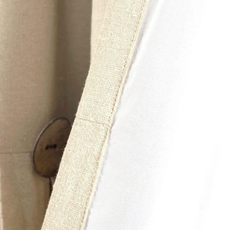 Lush Decor Linen Button Cotton Blend Blackout Thermal Rod Pocket Single Curtain Panel & Reviews | Wayfair