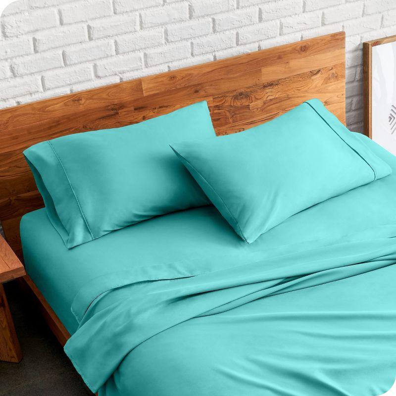 Ultra-Soft Turquoise Microfiber Standard Pillowcase Set