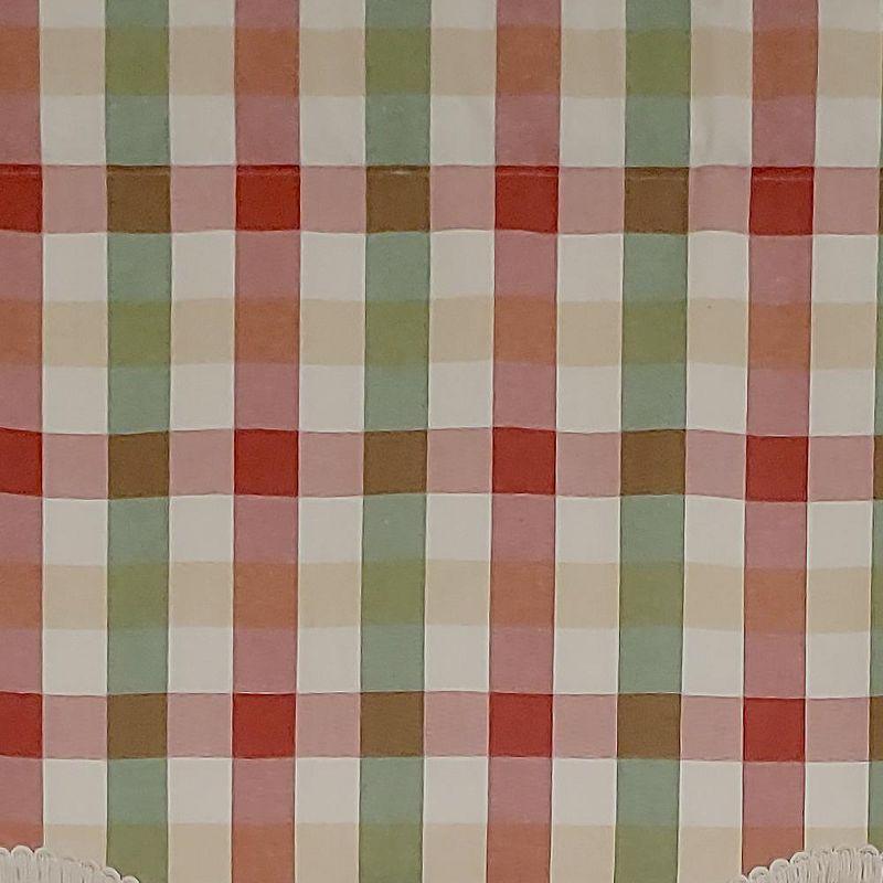 Checkered Scalloped 50'' W Window Valance Multi