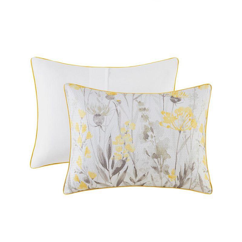 Gracie Mills 5-Piece Cottage Farmhouse Floral Seersucker Comforter Set