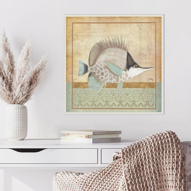 Amanti Art Vintage Fish IV by Elizabeth Medley Canvas Wall Art Print Framed 22 x 22-in.