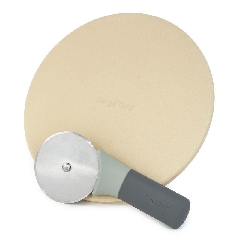 BergHOFF BergHOFF Leo Pizza Stone with Pizza Cutter Set, Small