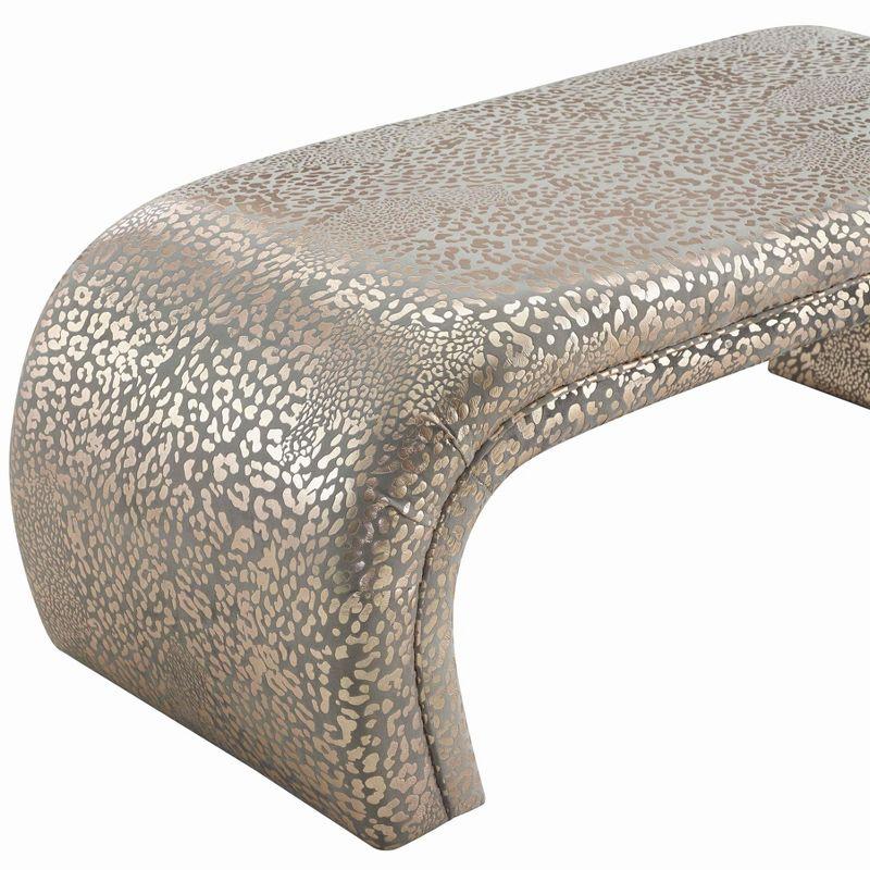 TOV Furniture Kenya Velvet Bench Lavender 48"W x 18.8"D x 18.8"H