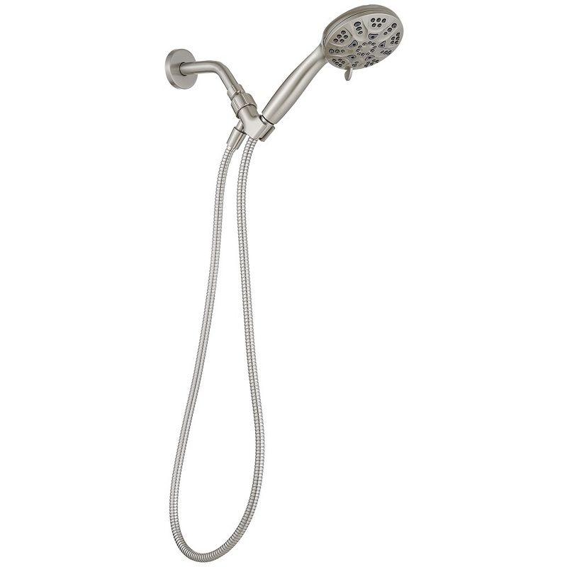 Brushed Nickel Wall Mount Handheld Shower Head with Adjustable Bracket