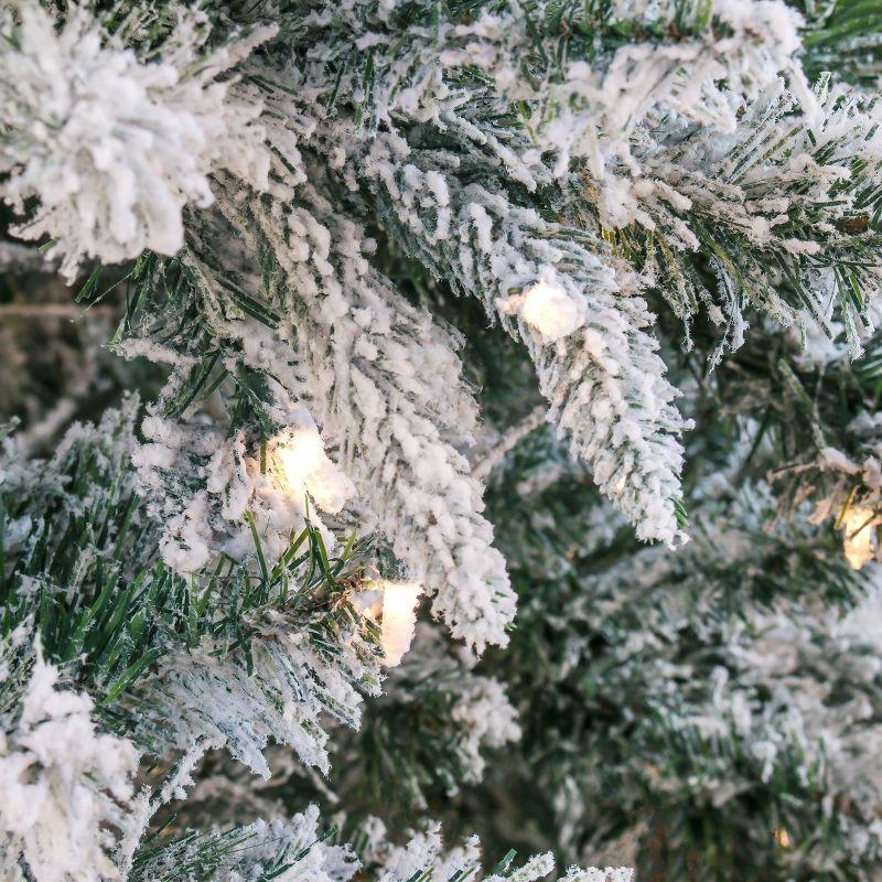 6.5' Prelit Snowy Mixed Pine Artificial Christmas Tree Clear Lights - National Tree Company