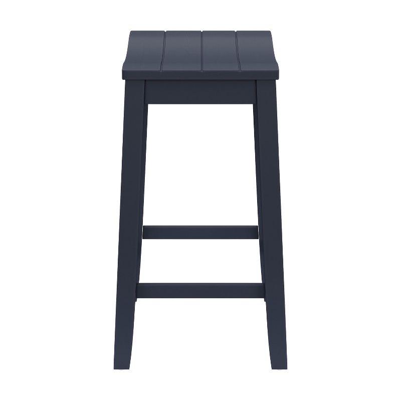 Hillsdale Furniture 24" Fiddler Backless Wood Counter Height Barstool Navy : Matte Finish, Fixed Height