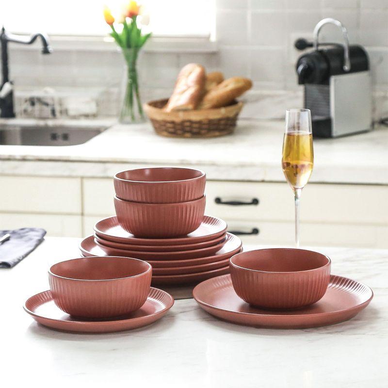 Stone Lain Logan 12-Piece Dinnerware Set Stoneware, Service for 4