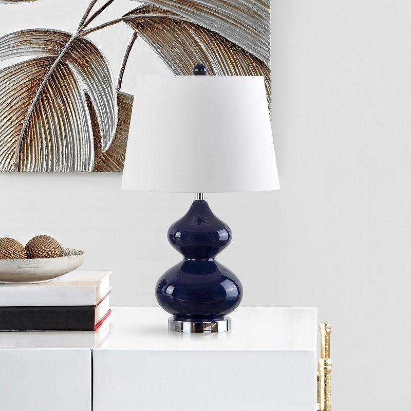 Eva Double Gourd Table Lamp (Set of 2) - 24 Inch Height - LIT4086 - Navy - Safavieh